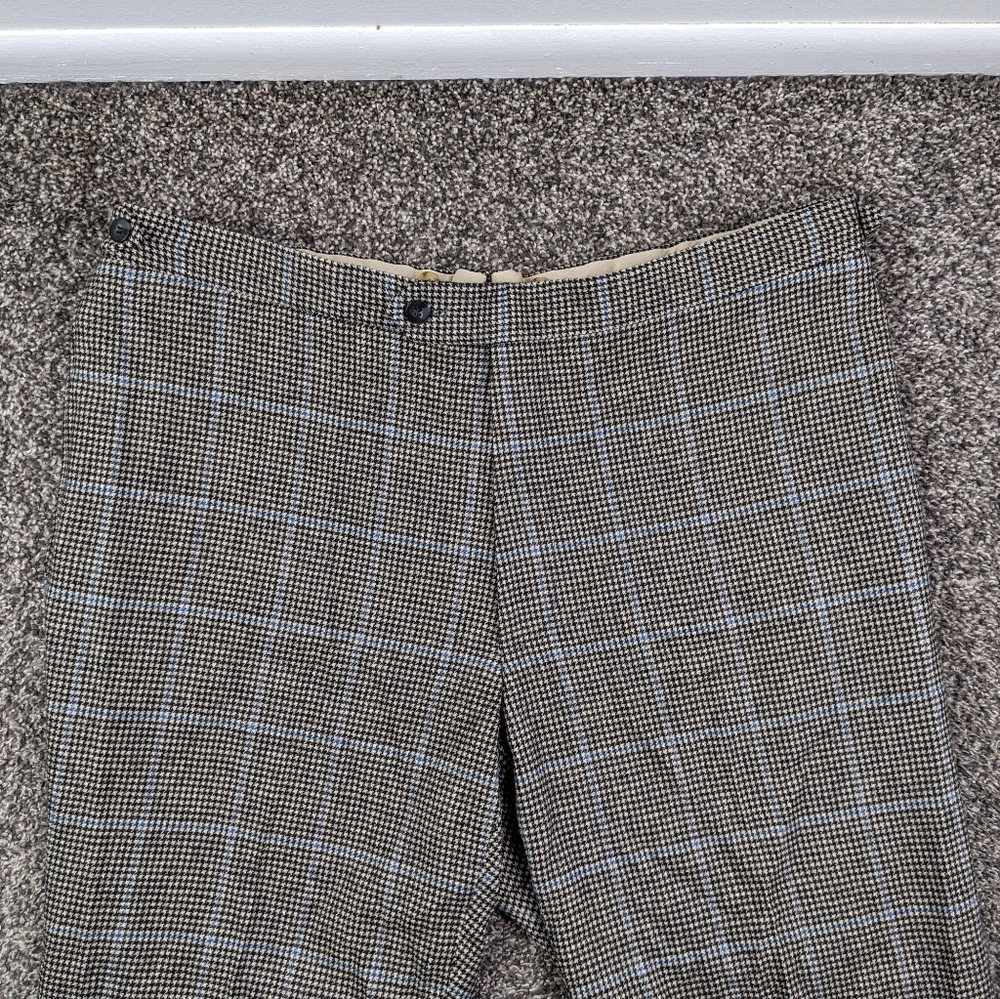 Paul Stuart Dress Pants Tweed Wool Cashmere Houndstooth Windowpane 40x27